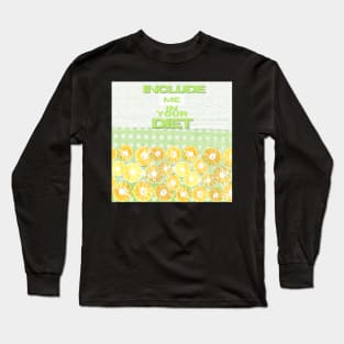 Include Me In Your Diet Citrus Patchwork Design Long Sleeve T-Shirt